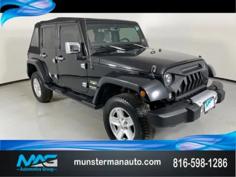 Black 2015 Jeep Wrangler Unlimited Sahara for sale in Blue Springs, MO