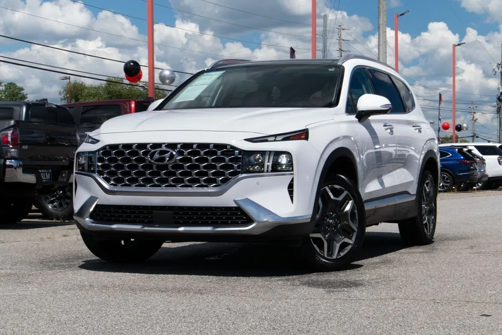 White 2022 Hyundai Santa Fe Hybrid Limited for sale in Carrollton, GA