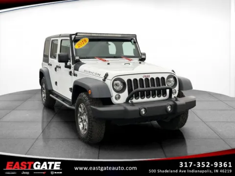 White 2018 Jeep Wrangler JK Unlimited Rubicon for sale in Indianapolis, IN