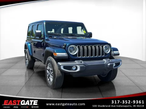 Blue 2025 Jeep Wrangler Sahara for sale in Indianapolis, IN