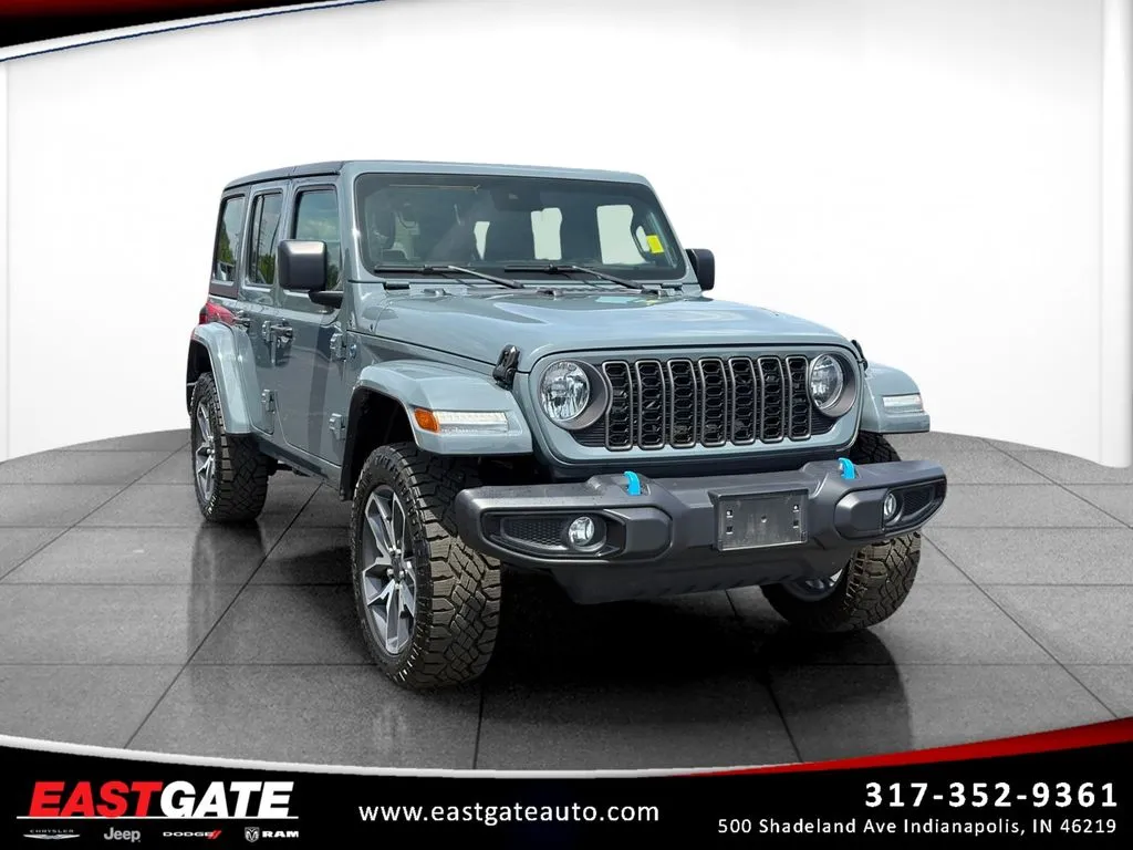 Gray 2024 Jeep Wrangler Sport S 4xe for sale in Indianapolis, IN