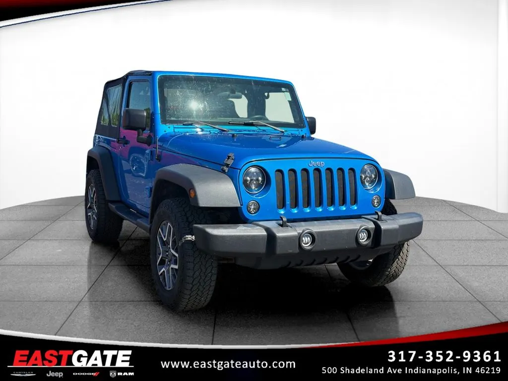 Blue 2016 Jeep Wrangler Sport for sale in Indianapolis, IN