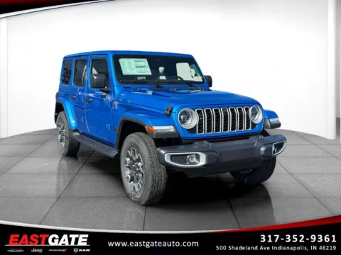 Blue 2026 Jeep Wrangler Sahara for sale in Indianapolis, IN
