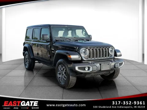 Black 2025 Jeep Wrangler Sahara for sale in Indianapolis, IN