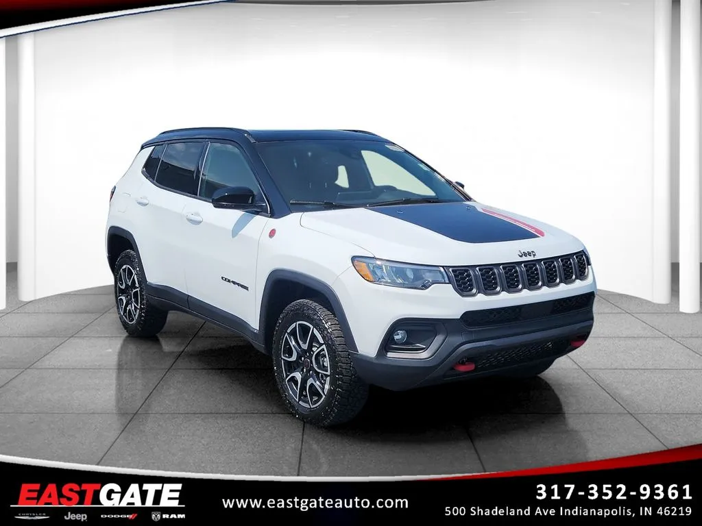White 2026 Jeep Compass Trailhawk for sale in Indianapolis, IN