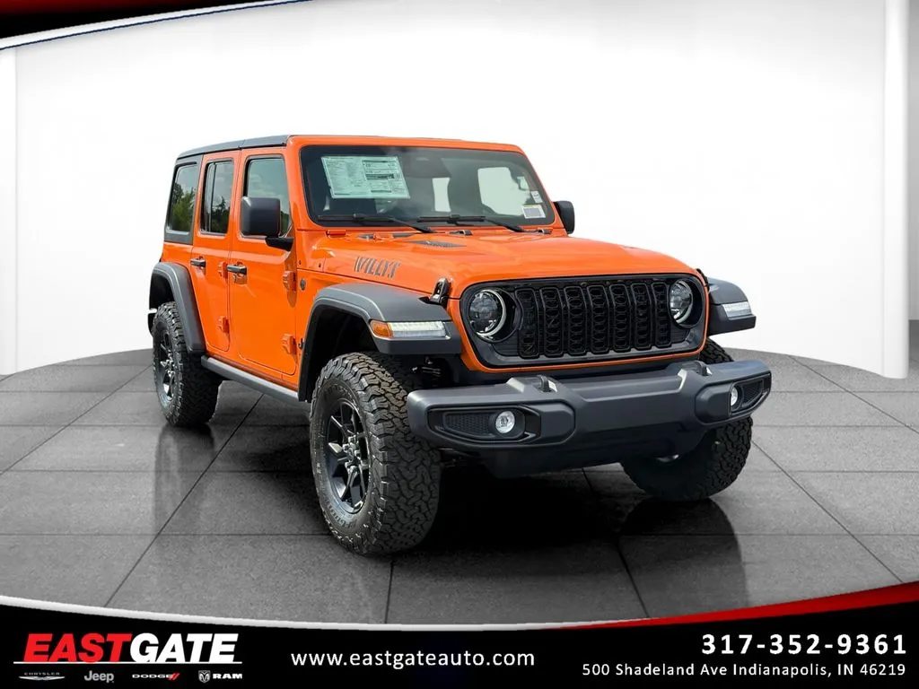 Orange 2026 Jeep Wrangler Willys for sale in Indianapolis, IN