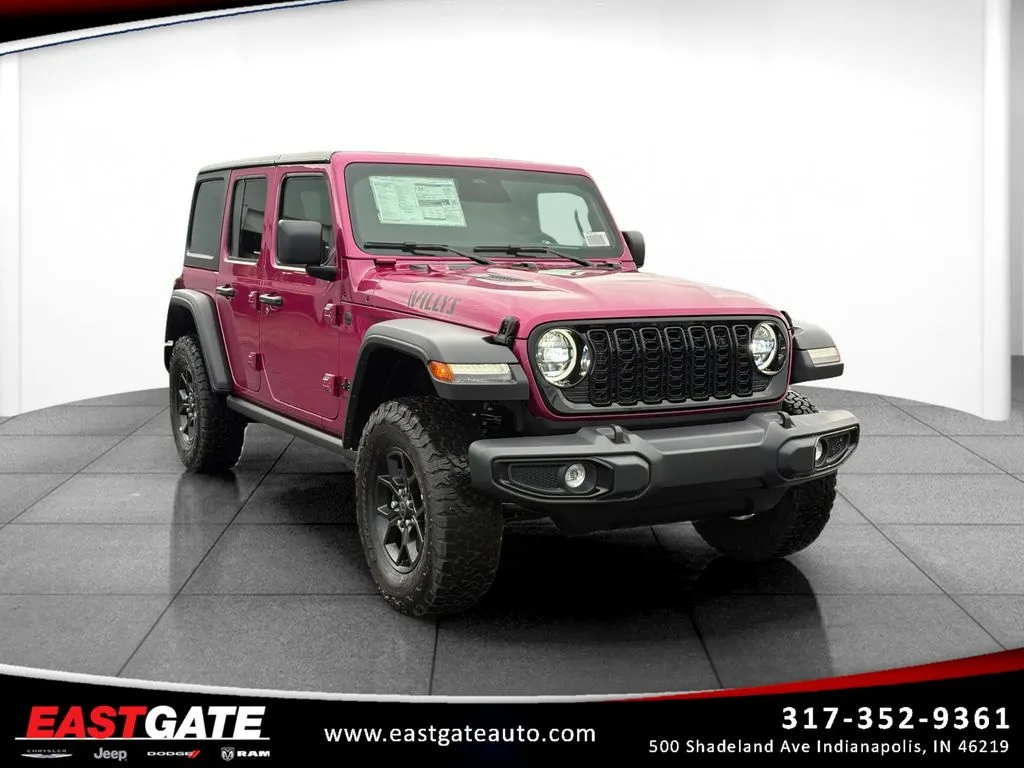Pink 2026 Jeep Wrangler Willys for sale in Indianapolis, IN