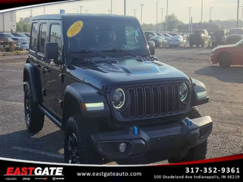 Black 2024 Jeep Wrangler Rubicon 4xe for sale in Indianapolis, IN