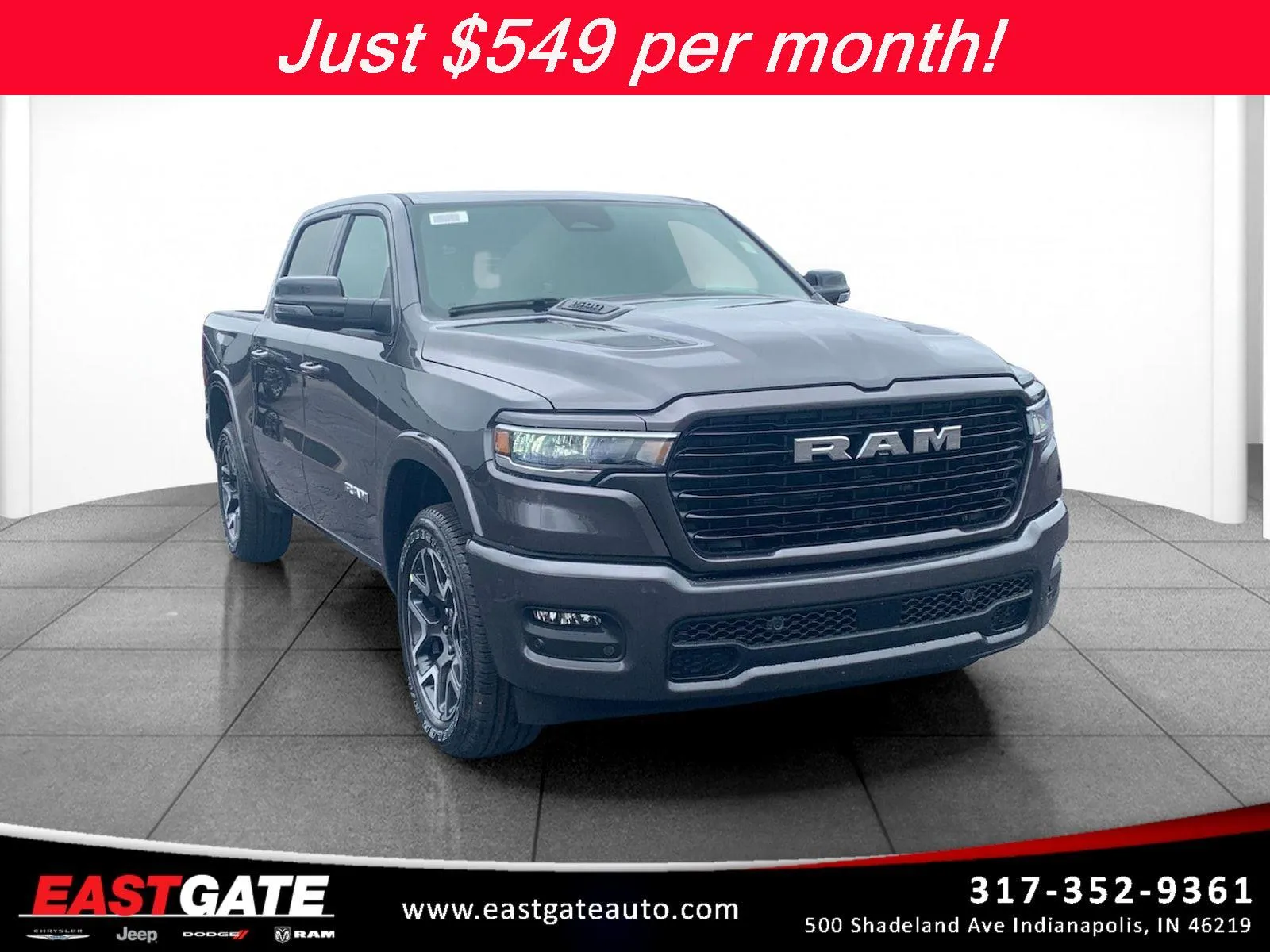 Gray 2026 Ram 1500 Laramie for sale in Indianapolis, IN