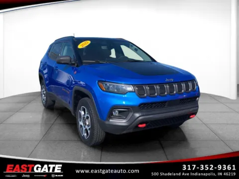 Blue 2022 Jeep Compass Trailhawk for sale in Indianapolis, IN