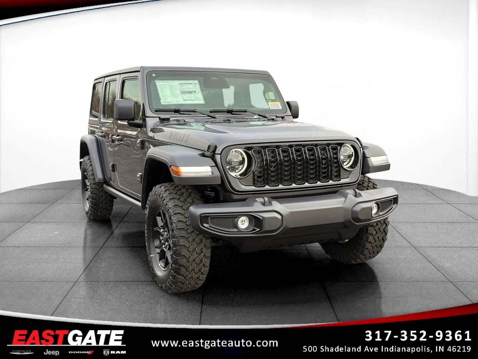 Gray 2026 Jeep Wrangler Willys for sale in Indianapolis, IN