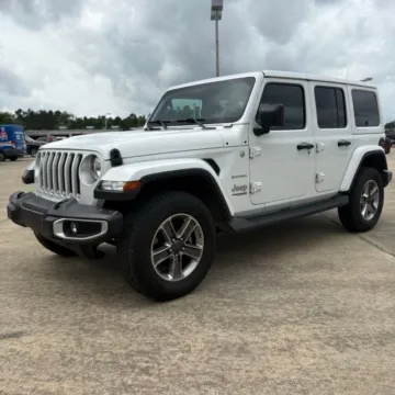 White 2022 Jeep Wrangler Unlimited Sahara for sale in Leesville, LA
