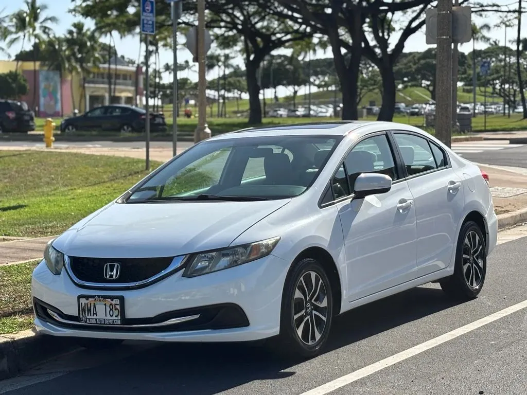 White 2015 Honda Civic EX for sale in Honolulu, HI