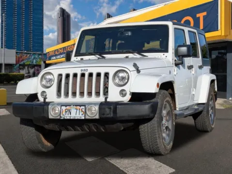 White 2017 Jeep Wrangler Unlimited Sahara for sale in Honolulu, HI