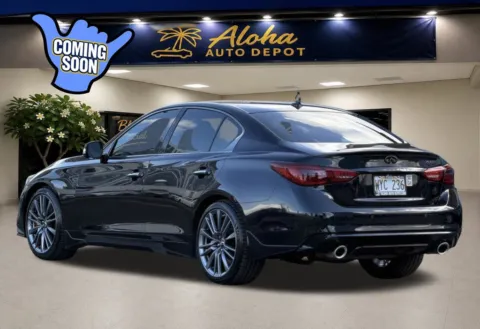 Another view of 2023 INFINITI Q50 Red Sport 400 for sale in Honolulu, HI at Aloha Auto Depot LLC.