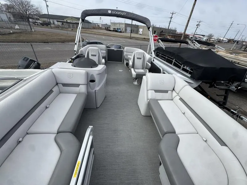 Gray 2024 GODFREY XPERIENCE 2286 SBX 115HP BUNK TRAILER for sale in Fargo, ND