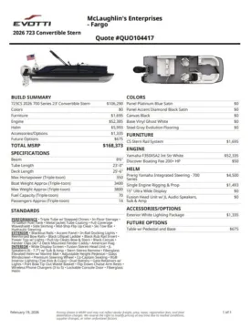 Another view of 2026 EVOTTI 700 SERIES 723 QS TRIPLE 200HP BUNK TRAILER for sale in Fargo, ND at McLaughlin's RV and Marine - Fargo