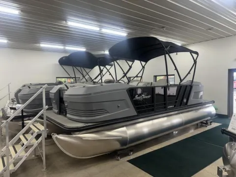Black 2025 SUNCHASER LUCERNE 20 LR DH 90HP BUNK TRAILER for sale in Fargo, ND
