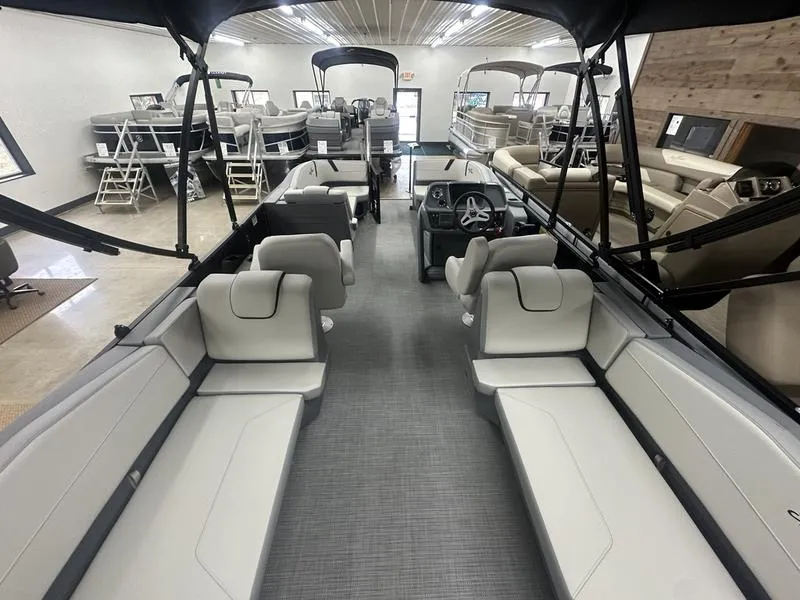 Black 2025 SUNCHASER LUCERNE 22 LR DH 115HP BUNK TRAILER for sale in Fargo, ND