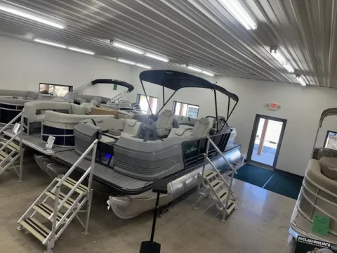 Another view of 2025 SUNCHASER LUCERNE SPORT 22 LR DH SPORT TRIPLE 150HP BUNK TRAILER for sale in Fargo, ND at McLaughlin's RV and Marine