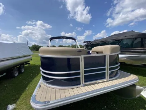 Another view of 2026 SYLVAN MIRAGE 822 PARTY FISH 115HP BUNK TRAILER for sale in Fargo, ND at McLaughlin's RV and Marine