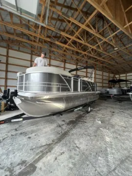 Another view of 2026 SYLVAN MIRAGE 820 PARTY FISH 90HP BUNK TRAILER for sale in Fargo, ND at McLaughlin's RV and Marine