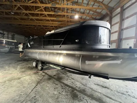 Another view of 2026 SUNCHASER GENEVA SPORT SPORT 23 SB DH TRIPLE 200HP BUNK TRAILER for sale in Fargo, ND at McLaughlin's RV and Marine