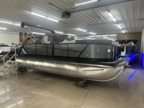 Another view of 2025 SUNCHASER GENEVA SPORT 21 SB DH 150HP TRIPLE BUNK TRAILER for sale in Fargo, ND at McLaughlin's RV and Marine