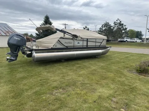 Another view of 2025 SUNCHASER GENEVA 22 SB DH 150HP LEGS BUNK TRAILER DEMO for sale in Fargo, ND at McLaughlin's RV and Marine