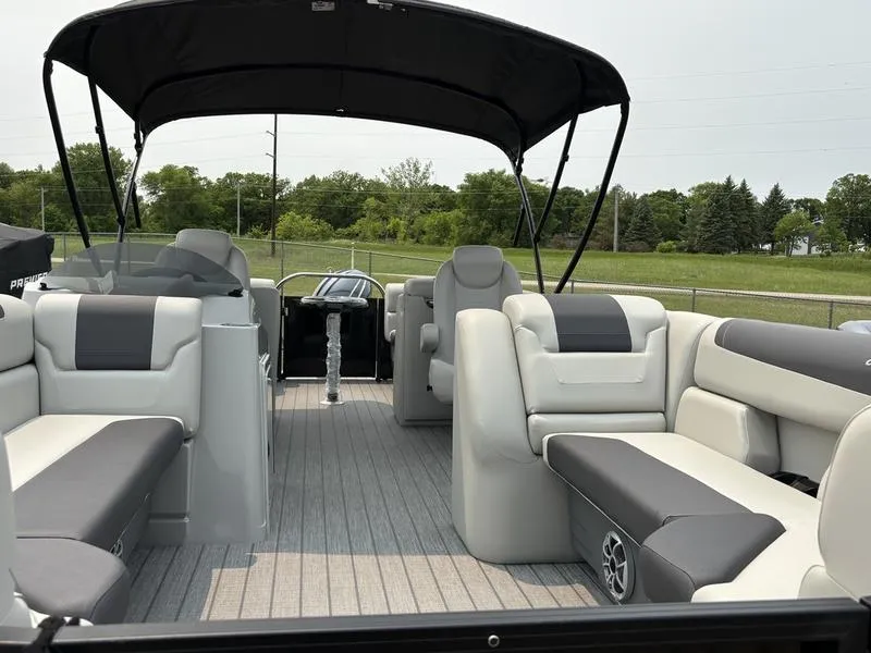 Black 2025 SUNCHASER GENEVA 24 LR DH 150HP BUNK TRAILER for sale in Fargo, ND