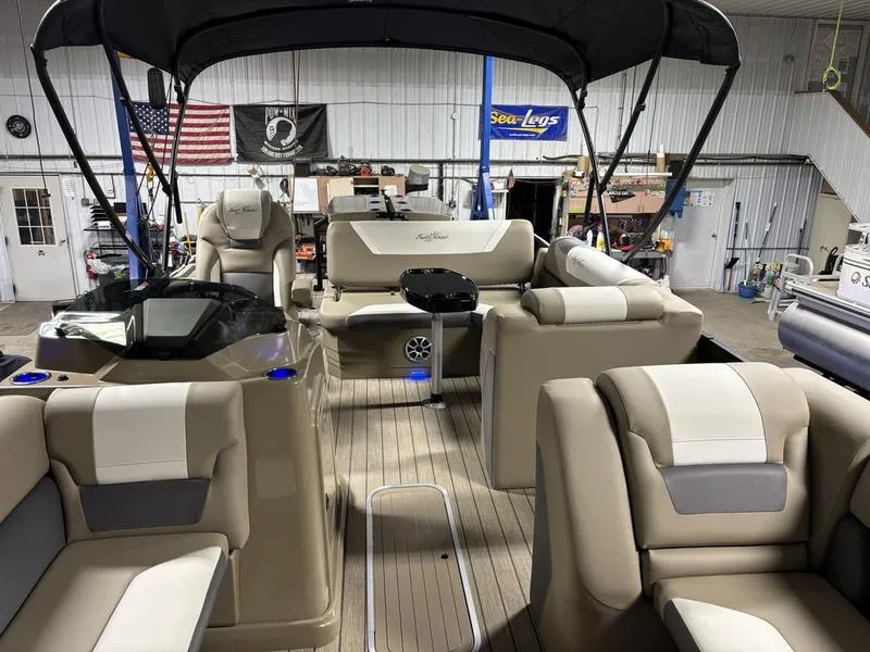 Black 2025 SUNCHASER ECLIPSE 23 SBX BAR TRIPLE 200HP BUNK TRAILER for sale in Fargo, ND