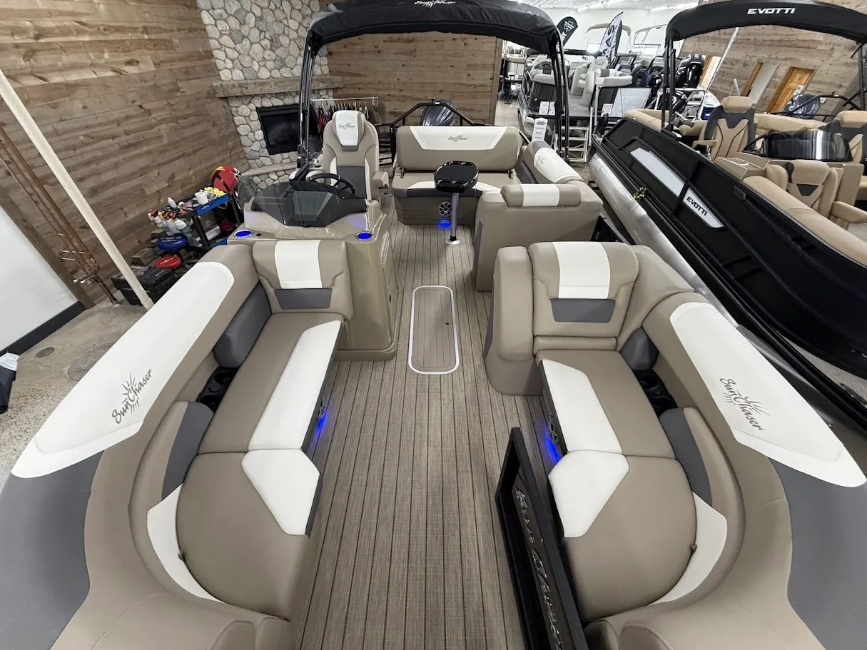 Another view of 2025 SUNCHASER ECLIPSE 23 SBX BAR TRIPLE 200HP BUNK TRAILER for sale in Brainerd, MN at McLaughlin's RV & Marine - Brainerd