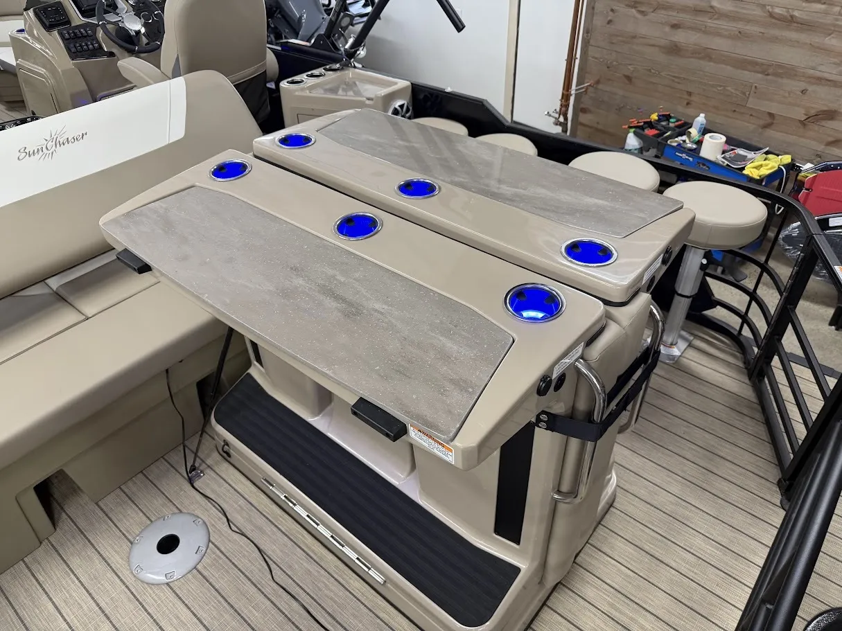 Black 2025 SUNCHASER ECLIPSE 23 SBX BAR TRIPLE 200HP BUNK TRAILER for sale in Fargo, ND