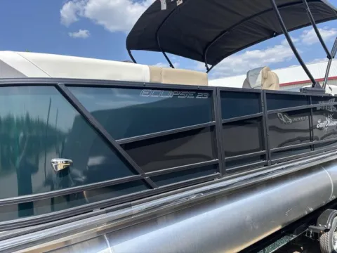 Another view of 2025 SUNCHASER ECLIPSE 23 SBX BAR DH TRIPLE 200HP BUNK TRAILER for sale in Fargo, ND at McLaughlin's RV and Marine