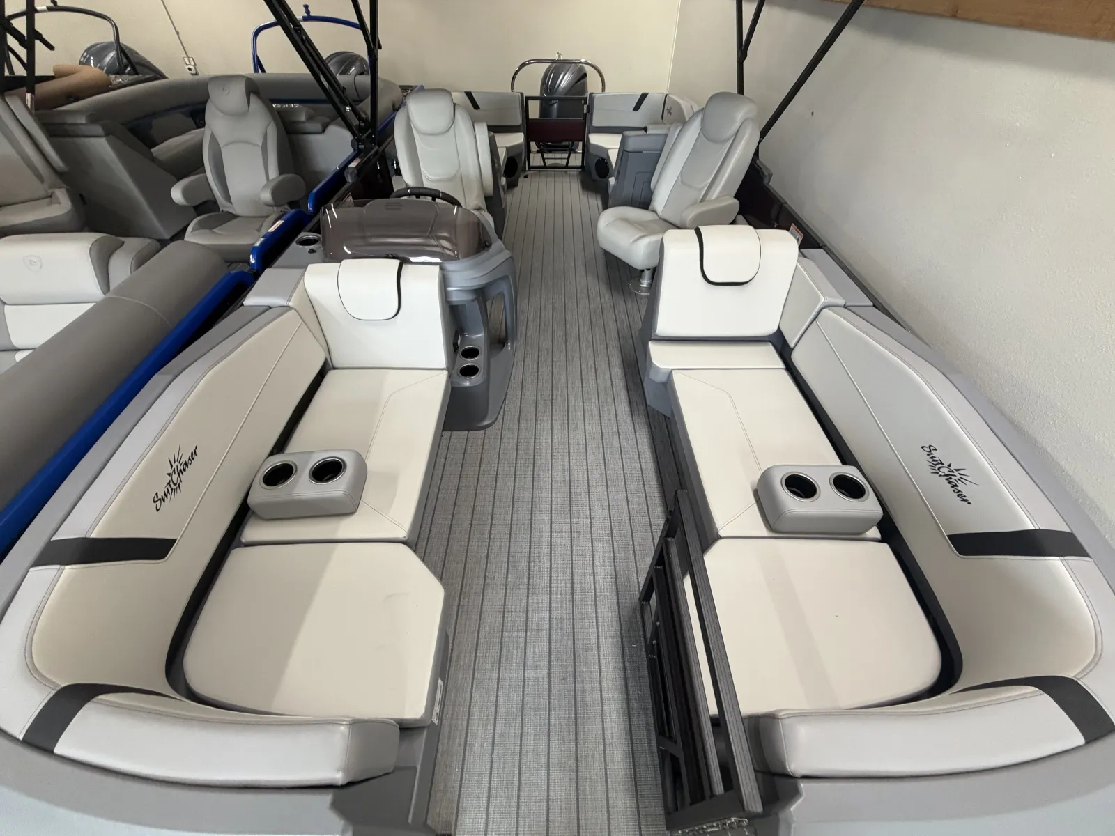 Photos of 2026 SUNCHASER LUCERNE SPORT 22 LR DH TRIPLE 150HP BUNK TRAILER for sale in Fargo, ND at McLaughlin's RV and Marine - Fargo