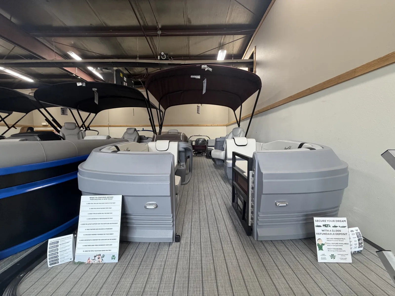 Another view of 2026 SUNCHASER LUCERNE SPORT 22 LR DH TRIPLE 150HP BUNK TRAILER for sale in Fargo, ND at McLaughlin's RV and Marine - Fargo