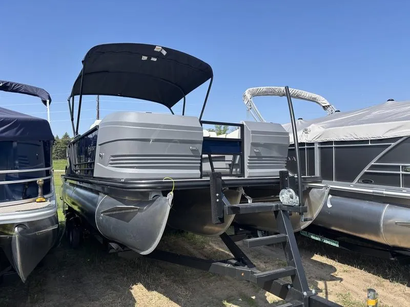 Blue 2025 SUNCHASER LUCERNE SPORT 22 LR DH TRIPLE 150HP BUNK TRAILER for sale in Fargo, ND