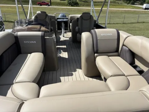 Photos of 2026 SYLVAN MIRAGE 822 LZ LIMITED 115HP BUNK TRAILER for sale in Fargo, ND at McLaughlin's RV and Marine