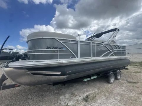 Another view of 2022 SYLVAN MIRAGE 8522 PARTY FISH 115HP VMAX BUNK TRAILER for sale in Fargo, ND at McLaughlin's RV and Marine