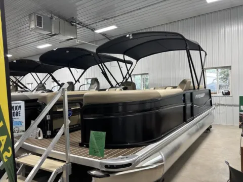 Black 2026 PREMIER SUNSCAPE 200 RL 90HP LEGS BUNK TRAILER DEMO for sale in Fargo, ND