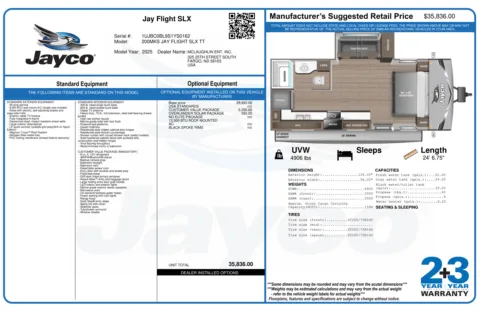 Another view of 2025 JAYCO JAY FLIGHT SLX 200MKS for sale in Fargo, ND at McLaughlin's RV and Marine