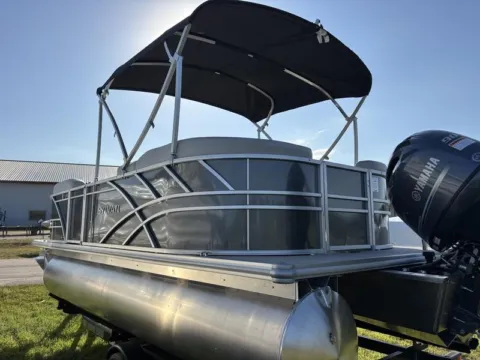 Another view of 2026 SYLVAN MIRAGE 820 LZ 90HP BUNK TRAILER for sale in Fargo, ND at McLaughlin's RV and Marine