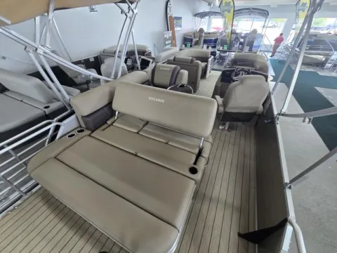 Photos of 2026 SYLVAN MIRAGE 822 CLZ 115HP BUNK TRAILER for sale in Fargo, ND at McLaughlin's RV and Marine