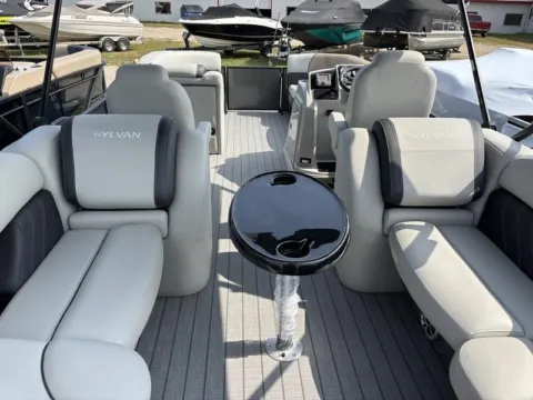 Photos of 2026 SYLVAN MIRAGE 8522 LZ 150HP BUNK TRAILER for sale in Fargo, ND at McLaughlin's RV and Marine