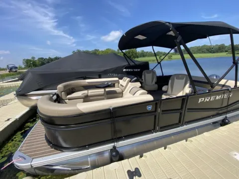 Black 2026 PREMIER SUNSCAPE 200 RL 90HP BUNK TRAILER DEMO for sale in Fargo, ND