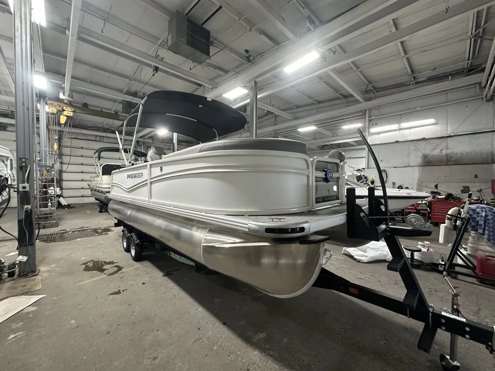 White 2026 PREMIER SUNSCAPE 220 RL 115HP BUNK TRAILER for sale in Fargo, ND