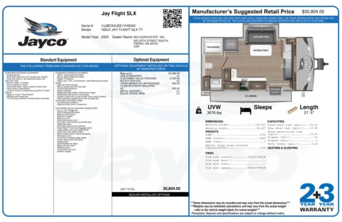 Another view of 2026 JAYCO JAY FLIGHT SLX 170FQ SE for sale in Fargo, ND at McLaughlin's RV and Marine