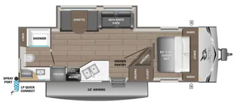 Photos of 2026 JAYCO JAY FLIGHT SLX 265MWS for sale in Fargo, ND at McLaughlin's RV and Marine