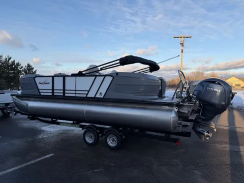 Another view of 2026 SUNCHASER LUCERNE SPORT 22 LR DH TRIPLE 150HP BUNK TRAILER for sale in Fargo, ND at McLaughlin's RV and Marine - Fargo