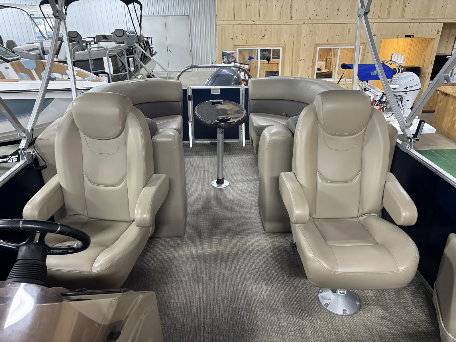 Blue 2024 SYLVAN MIRAGE 822 LZ 115HP LEGS BUNK TRAILER for sale in Fargo, ND